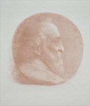 Self-Portrait, Medallion No. 2 (11th Plate). Alphonse Legros (French, 1837-1911). Etching