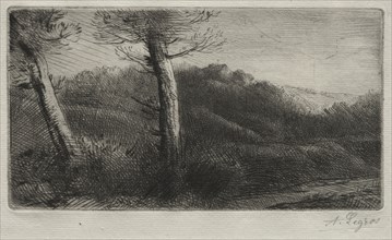 Sunset. Alphonse Legros (French, 1837-1911). Etching