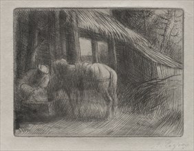 The Watering Place (2nd Plate). Alphonse Legros (French, 1837-1911). Etching