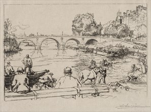 L'Abreuvoir at Pont Marie, 1912. Auguste Louis Lepère (French, 1849-1918). Etching