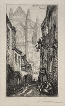 Narrow Street, Beauvais (Une Ruelle, Beauvais), 1905. Auguste Louis Lepère (French, 1849-1918).