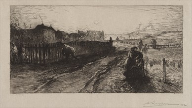 Aux Fortifications, Porte de Versailles, 1890. Auguste Louis Lepère (French, 1849-1918). Etching