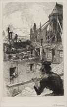 Sur les Toits pres Notre Dame, 1893. Auguste Louis Lepère (French, 1849-1918). Etching