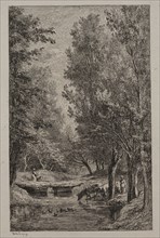 This etching was published in volume four of "La Vie à la campagne".: Brook in the Val Mondois, c.