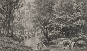 The Bathers, c. 1847. Charles François Daubigny (French, 1817-1878). Etching; sheet: 22.1 x 31.3 cm