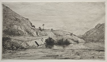 Banks of the Rhone, 1865. Adolphe Appian (French, 1818-1898). Etching; sheet: 14.9 x 26.1 cm (5 7/8