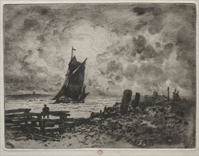 The Little Marine: Souvenir of Medway, 1878. Félix Hilaire Buhot (French, 1847-1898). Etching,