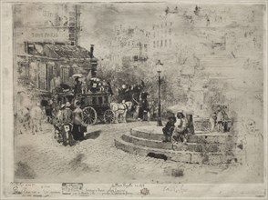 La Place Pigalle en 1878, 1878. Félix Hilaire Buhot (French, 1847-1898). Etching, drypoint and