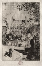 In Province: The House at Orléans, c. 1875. Félix Hilaire Buhot (French, 1847-1898). Etching;