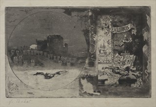 The Castle of the Owls, 1887. Félix Hilaire Buhot (French, 1847-1898). Etching, aquatint, drypoint