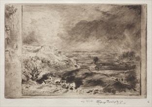 The Storm, after Constable, c. 1875. Félix Hilaire Buhot (French, 1847-1898). Etching, drypoint and