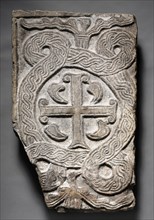 Transenna Panel with a Cross, 700s-800s. Lombardic, Italy, Rome, Migration period. Marble; overall: