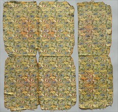 Fragments, 1800s. China, Qing Dynasty (1644-1912). Damask, silk; overall: 74 x 49 cm (29 1/8 x 19