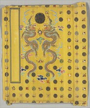 Book Cover, 1700s. China, 18th century. Lampas weave, silk; overall: 27.3 x 32.4 cm (10 3/4 x 12
