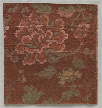 Textile Fragment, 1800s. Japan, 19th century. Silk; overall: 26.7 x 28.6 cm (10 1/2 x 11 1/4 in.)