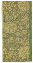 Textile Fragment, 1800s. Japan, 19th century. Silk, metallic thread; average: 24.1 x 21.3 cm (9 1/2