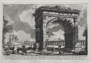 Veduta dell'Arco di Gallieno. Giovanni Battista Piranesi (Italian, 1720-1778). Etching and
