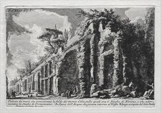 Veduta dei muri che investivano le falde del Monte Celio. Giovanni Battista Piranesi (Italian,