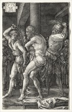 The Flagellation, 1512. Albrecht Dürer (German, 1471-1528). Engraving