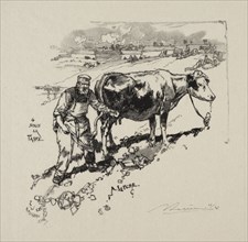 Le marchand de lait. Auguste Louis Lepère (French, 1849-1918). Wood engraving