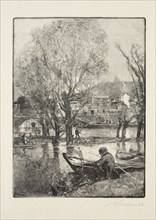 Un coin de l'Île de Billancourt. Auguste Louis Lepère (French, 1849-1918). Wood engraving