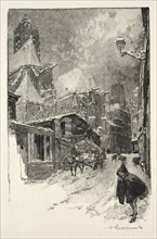 La Rue des Barres, 1886. Auguste Louis Lepère (French, 1849-1918). Wood engraving