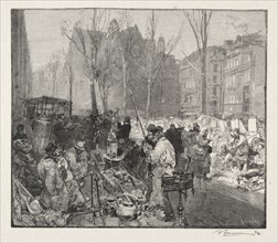 Marché à la Ferraille. Auguste Louis Lepère (French, 1849-1918). Wood engraving