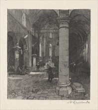 Interieur de l'Eglise. Auguste Louis Lepère (French, 1849-1918). Wood engraving