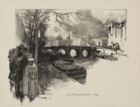 Petit bras de Seine au Pont Neuf. Auguste Louis Lepère (French, 1849-1918). Wood engraving