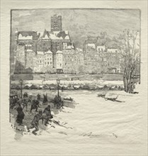 Quai de l'Hôtel de Ville. Auguste Louis Lepère (French, 1849-1918). Wood engraving