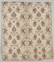 Fragment, mid 1700s. France, mid-18th century, Period of Louis XV (1723-1774). Brocade on tabby;