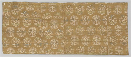 Textile Panel, 1600s. Italy, 17th century. Plain compound satin; silk and metal thread; overall: 64