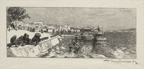 Embarcadére a Bercy. Auguste Louis Lepère (French, 1849-1918). Wood engraving