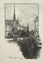 Le Pont St. Michel, 1890. Auguste Louis Lepère (French, 1849-1918). Wood engraving