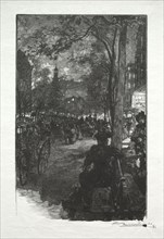 Le Boulevard Montmartre, le Soir. Auguste Louis Lepère (French, 1849-1918). Wood engraving