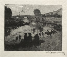 L'Abreuvoir du Pont Marie. Auguste Louis Lepère (French, 1849-1918). Wood engraving
