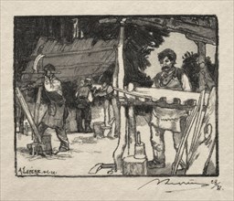 Le Fabricant de lattes, 1889. Auguste Louis Lepère (French, 1849-1918). Wood engraving