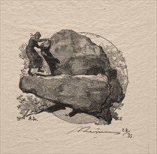 La roche qui tremble. Auguste Louis Lepère (French, 1849-1918). Wood engraving