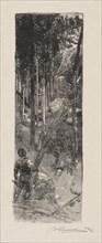 Abattage des Pins, 1887. Auguste Louis Lepère (French, 1849-1918). Wood engraving
