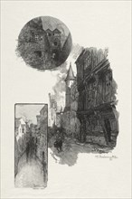 Rouen Illustré:  Cour de L'Albane; Rue Saint Romain; L'aubette Rue Armand - Carrel, 1896. Auguste