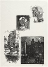 Rouen Illustré:  Rue des Charretes; Rue de Halage; Rue Eau de Robec; Place des Arts, 1896. Auguste