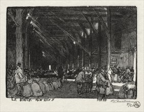 Rouen Illustré:  La Halle aux Blès, 1896. Auguste Louis Lepère (French, 1849-1918). Wood engraving