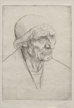 Tête de Bénédiction. Alphonse Legros (French, 1837-1911). Etching and drypoint