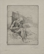 Job (2nd Plate). Alphonse Legros (French, 1837-1911). Etching and drypoint