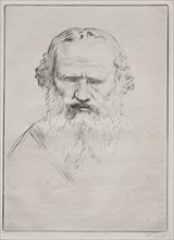 Tolstoi. Alphonse Legros (French, 1837-1911). Etching and drypoint