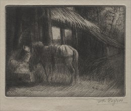 The Watering Place (2nd Plate). Alphonse Legros (French, 1837-1911). Etching and drypoint