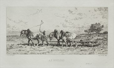 The Roller, 1868. Charles-Émile Jacque (French, 1813-1894). Etching