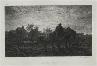 The Morning. Charles-Émile Jacque (French, 1813-1894). Etching