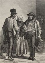 The Auction Room:  The Merchants. Honoré Daumier (French, 1808-1879). Wood engraving