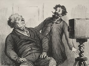 Photographe et photographiés. Honoré Daumier (French, 1808-1879). Wood engraving